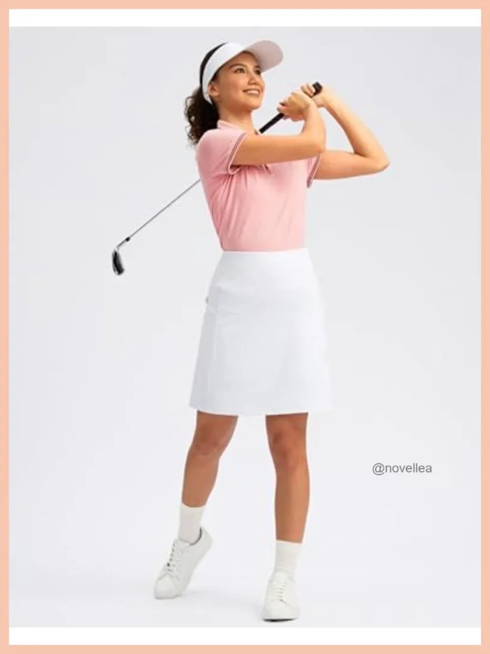 Women's Athletic Skort with 4 Pockets, High Waist, Built-in Shorts